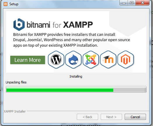 Download XAMPP's executable setup file for build a WordPress website offline