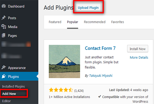 how to upload wordpress plugin