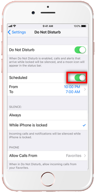 do not disturb iphone turn off